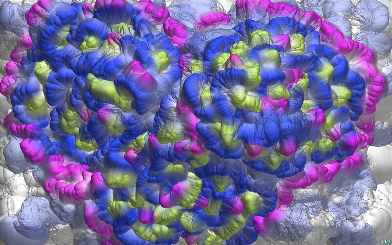 Colorful Abstract Structure — Blue, Vibrant