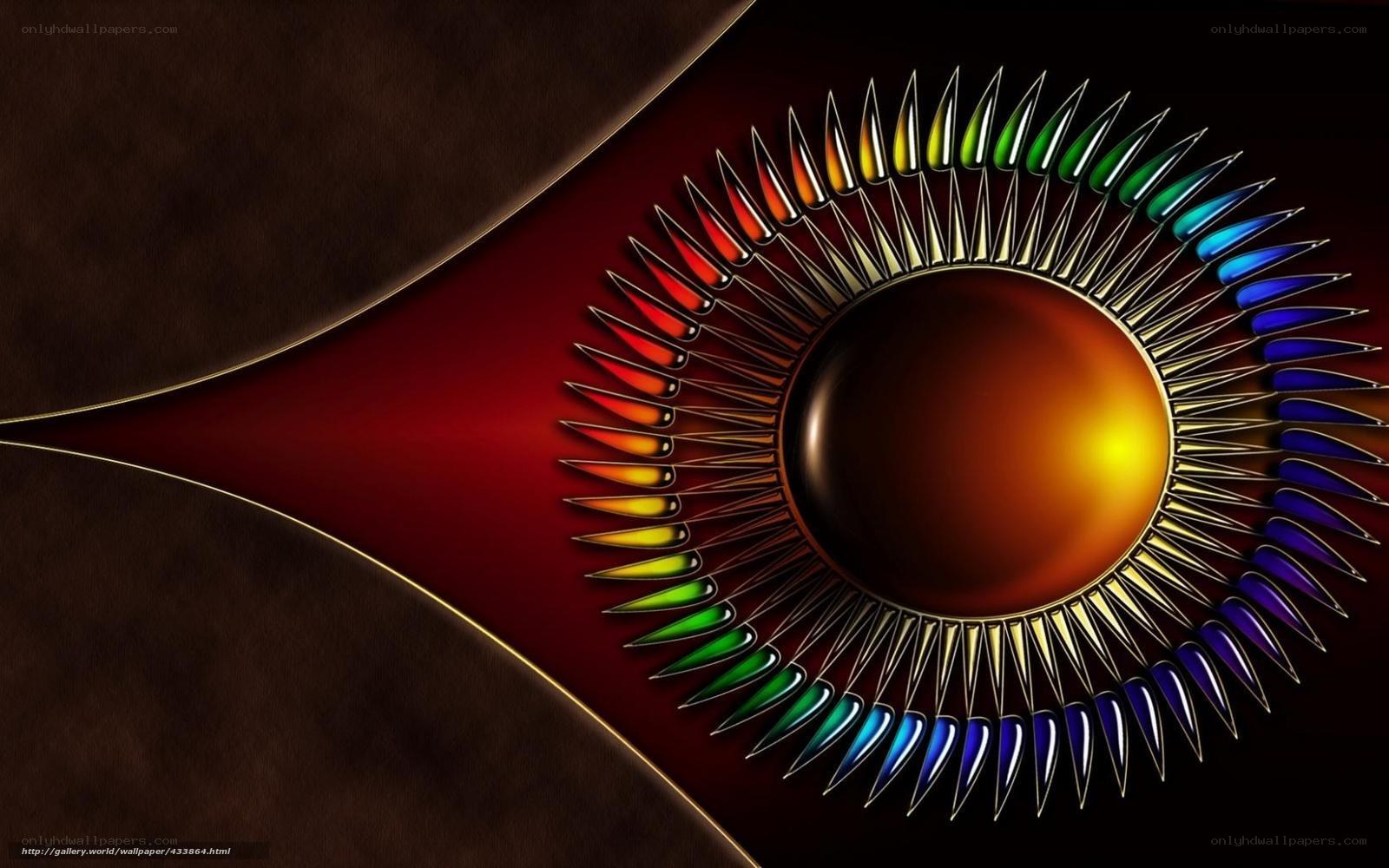 Colorful abstract sun design