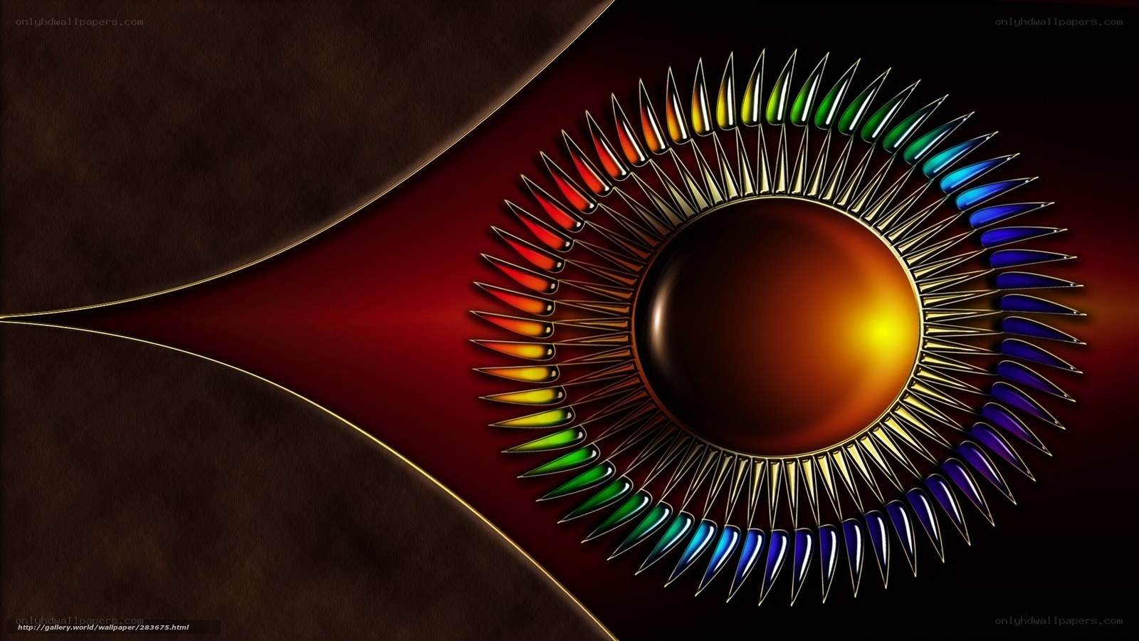 Colorful abstract sun design