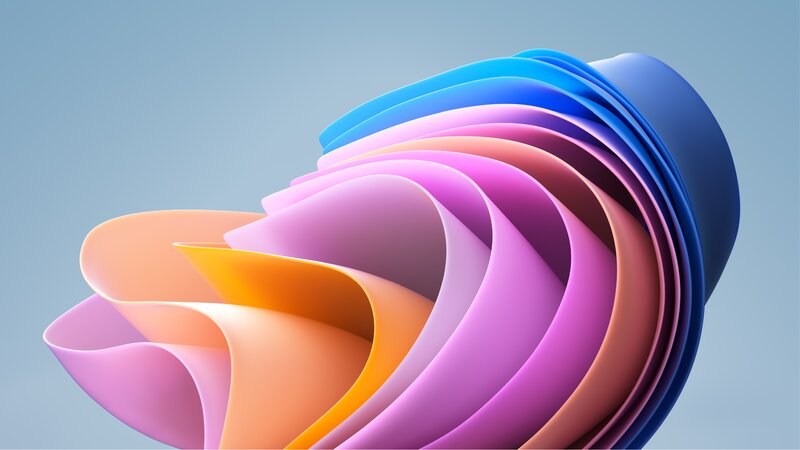 Colorful Abstract Swirl — Blue, Calm