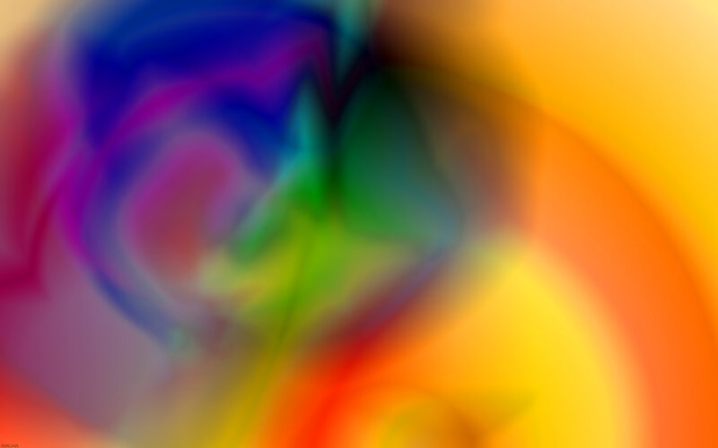 Colorful Abstract Swirl — Blue, Vibrant, Swirls, Blurred, Yellow