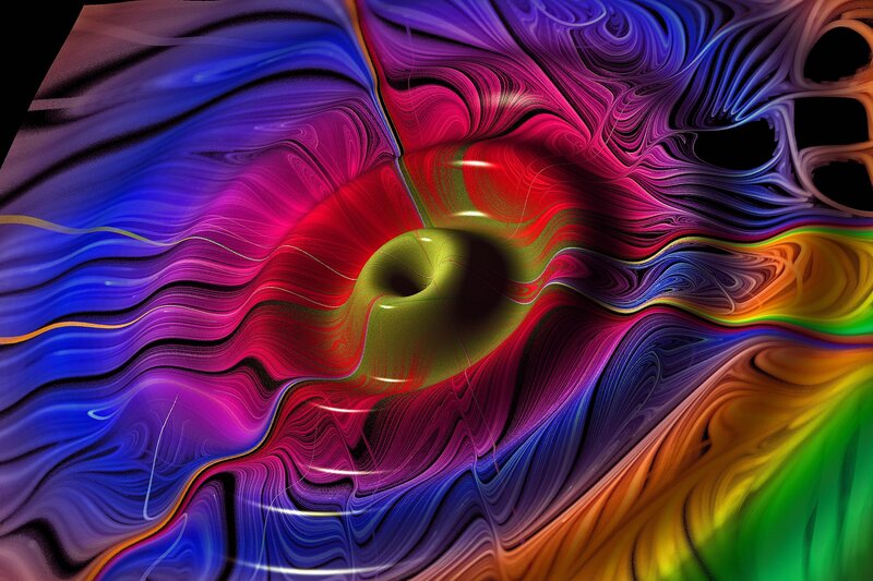 Colorful Abstract Swirl — Blue, Vibrant, Swirls, Colors