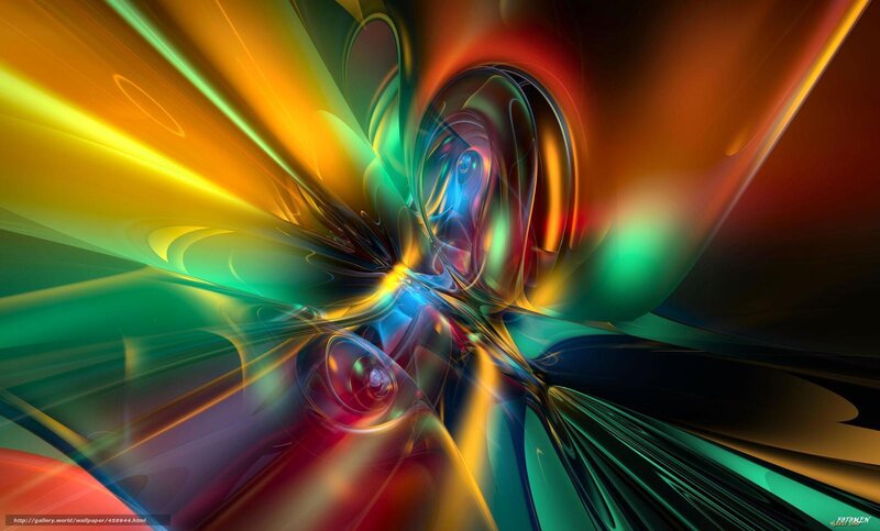 Colorful Abstract Swirl — Green, Dynamic