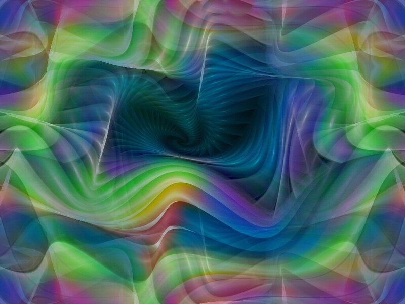 Colorful Abstract Swirl — Green, Hypnotic, Swirls