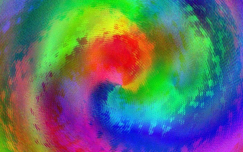 Colorful Abstract Swirl — Green, Vibrant, Colors, Pixels
