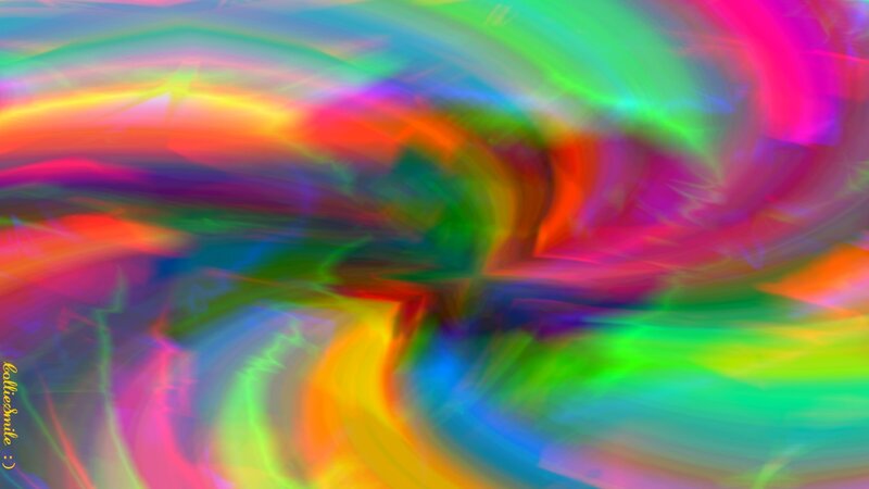Colorful Abstract Swirl — Green, Vibrant, Swirls, Light Streaks