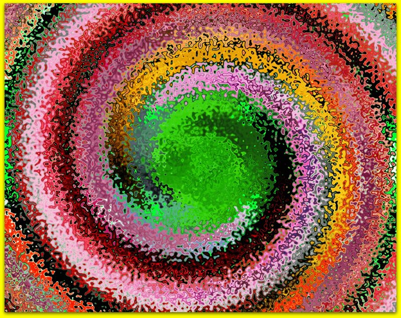 Colorful Abstract Swirl — Green, Vibrant