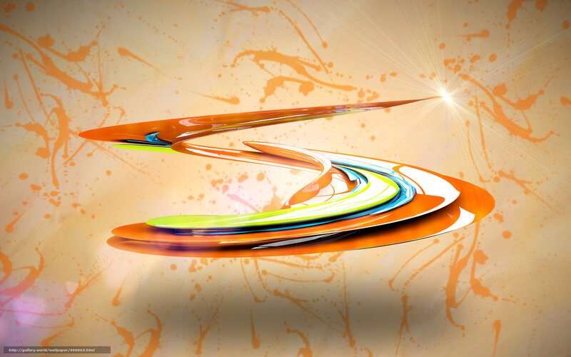 Colorful Abstract Swirl — Orange, Dynamic
