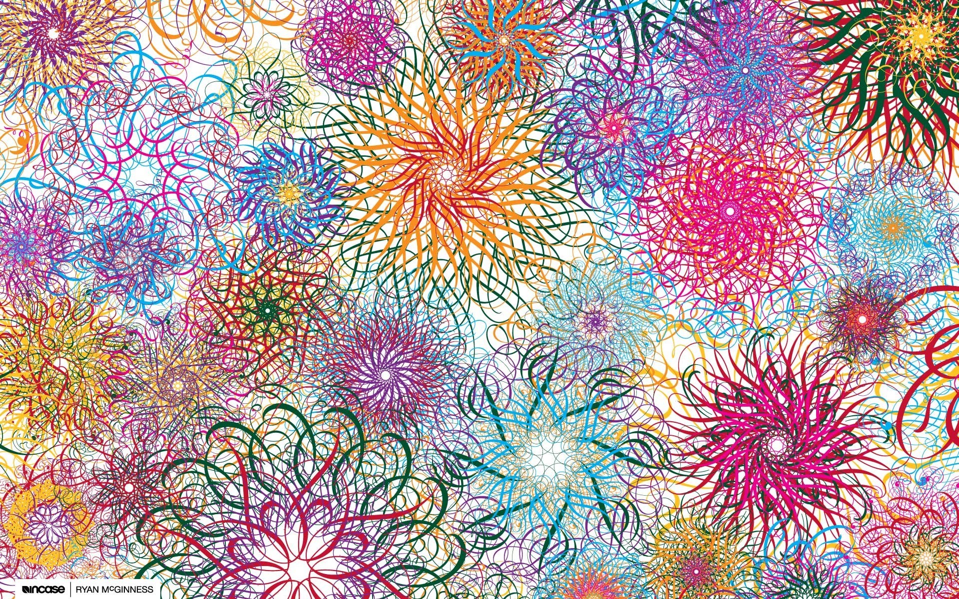 Colorful abstract swirl pattern