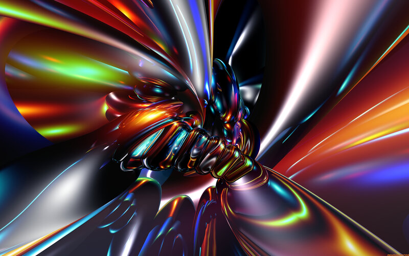 Colorful Abstract Swirl — Red, Dynamic