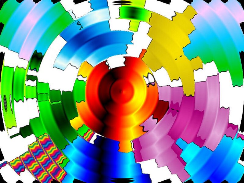 Colorful Abstract Swirl — Red