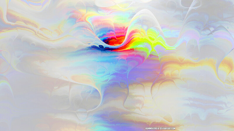 Colorful Abstract Swirl — White