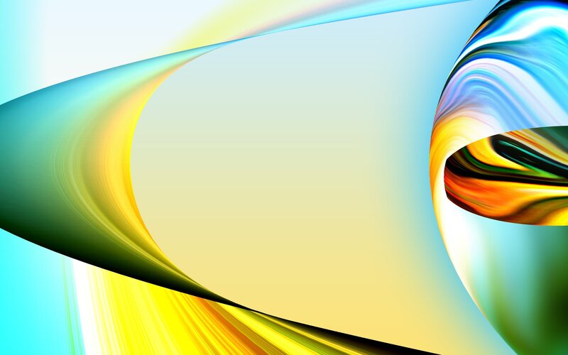 Colorful Abstract Swirl — Yellow, Dynamic