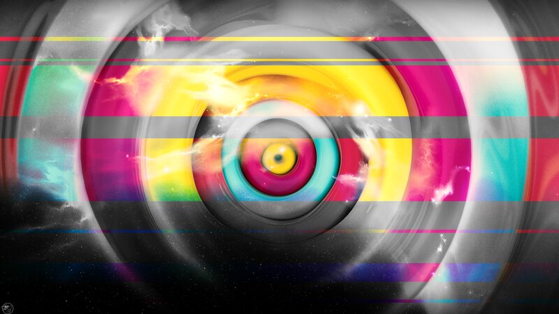 Colorful Abstract Swirl — Yellow, Hypnotic
