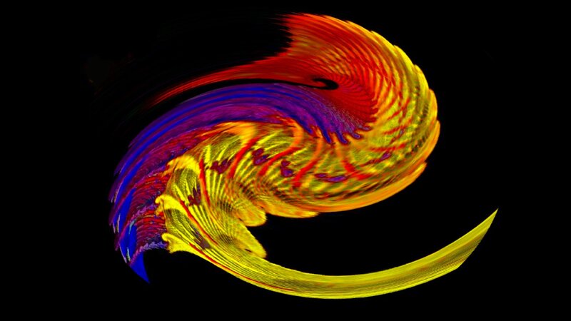 Colorful Abstract Swirl — Yellow