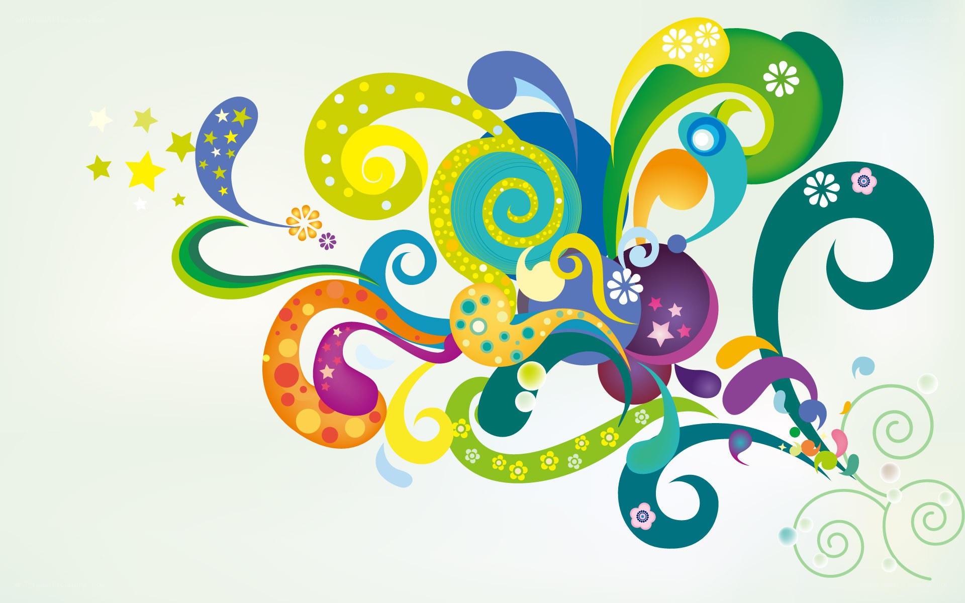 colorful abstract swirls