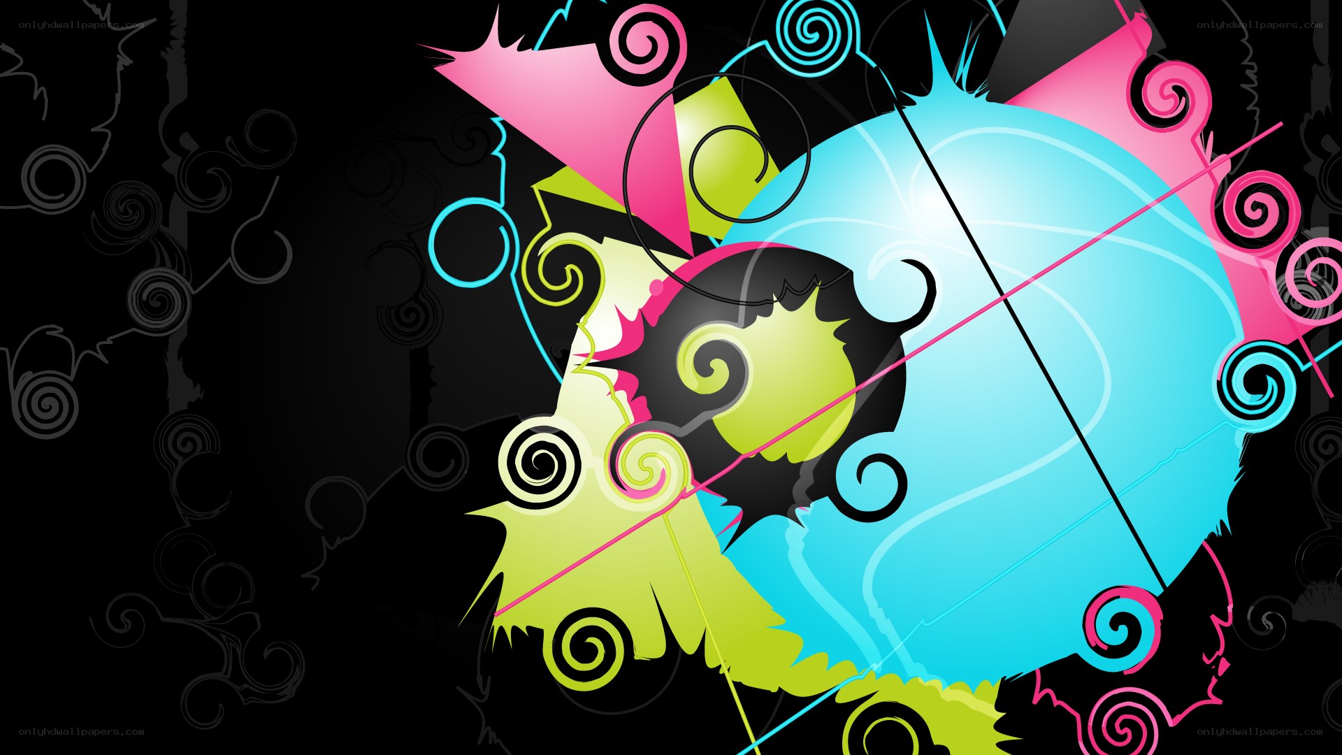 colorful abstract swirls
