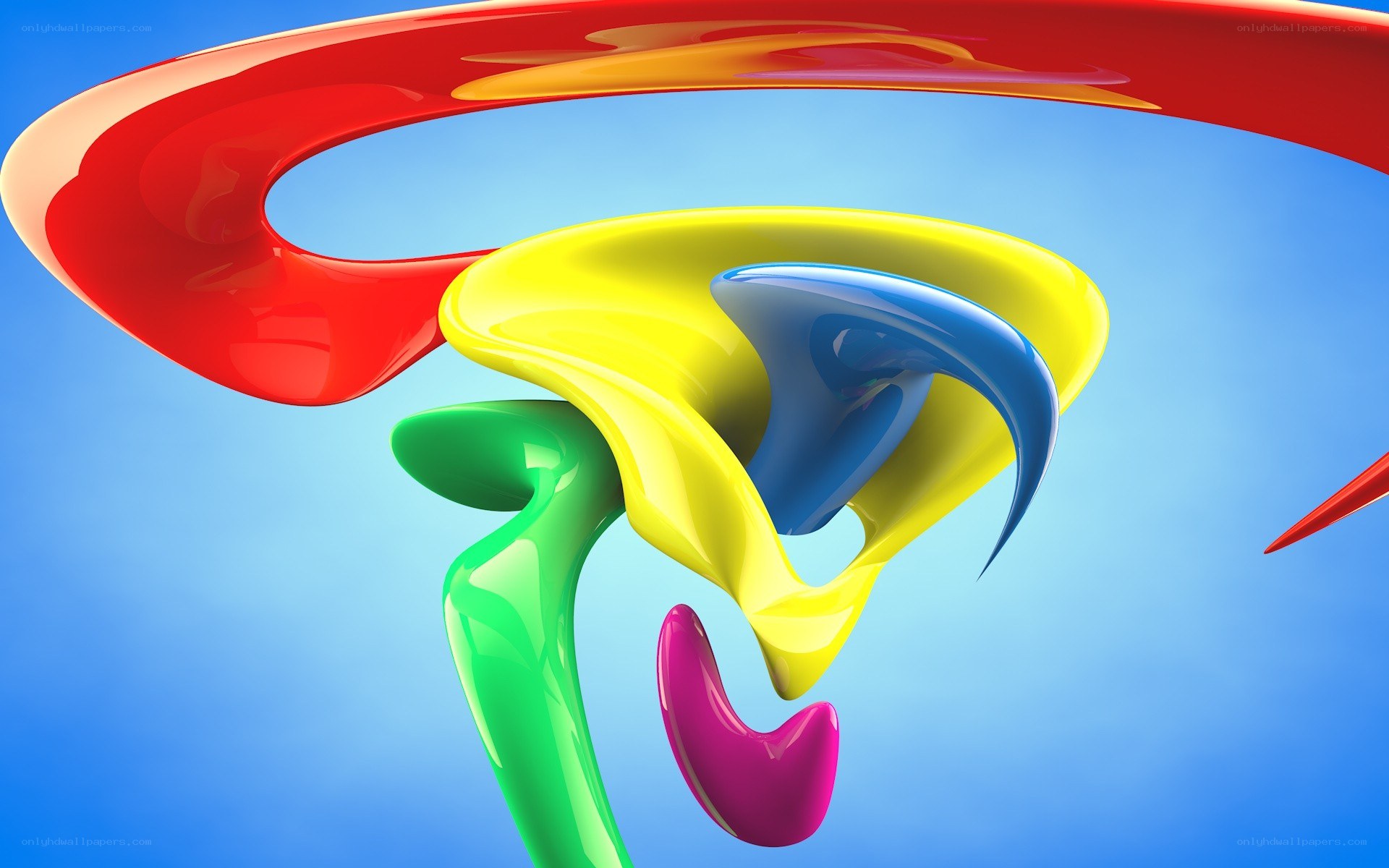 Colorful abstract swirls