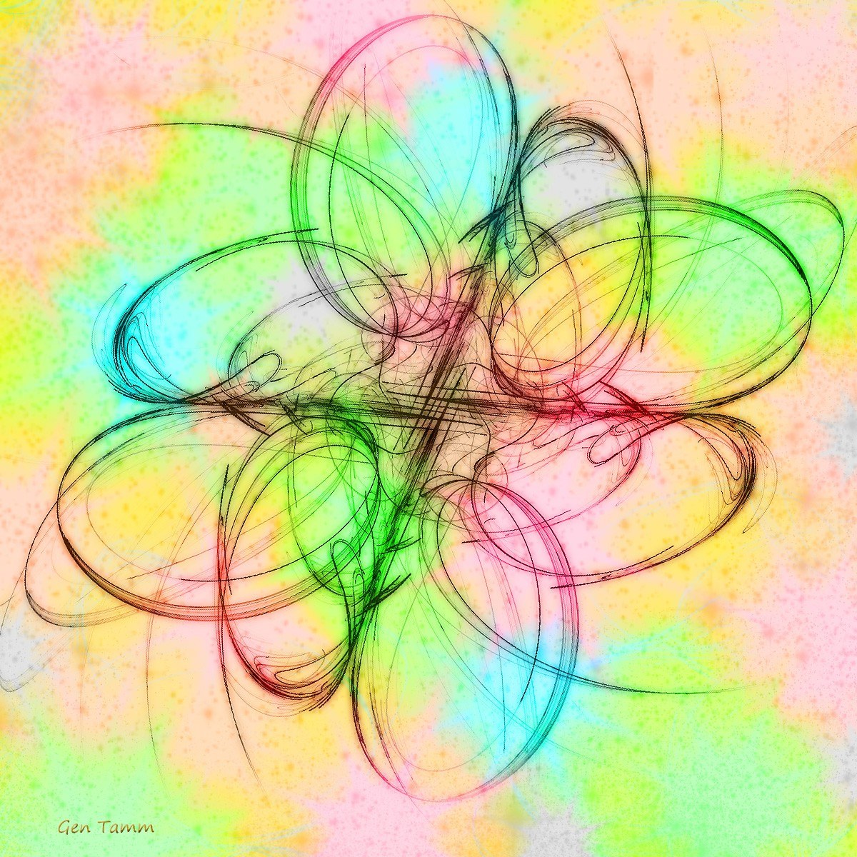 Colorful abstract swirls