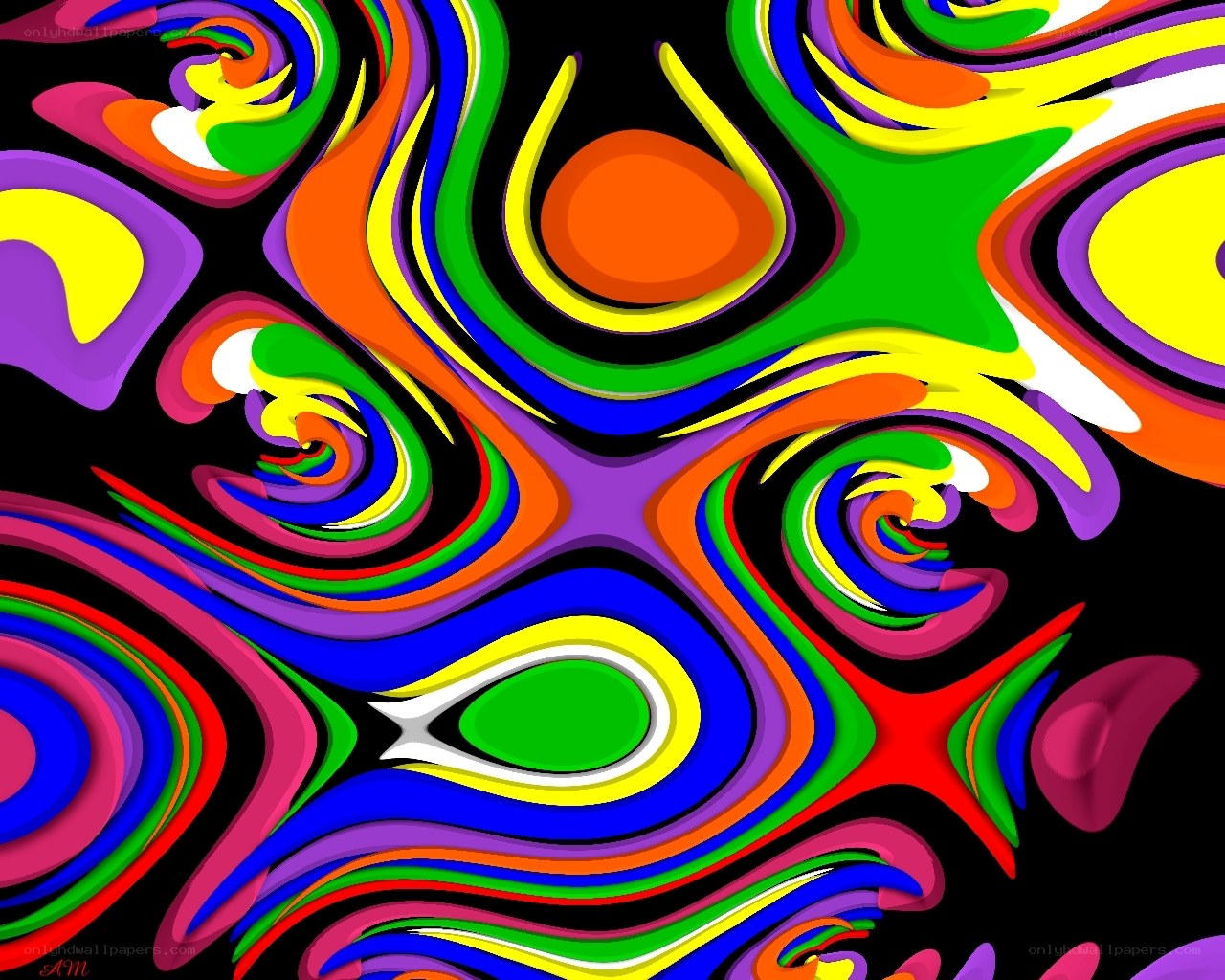 Colorful abstract swirls