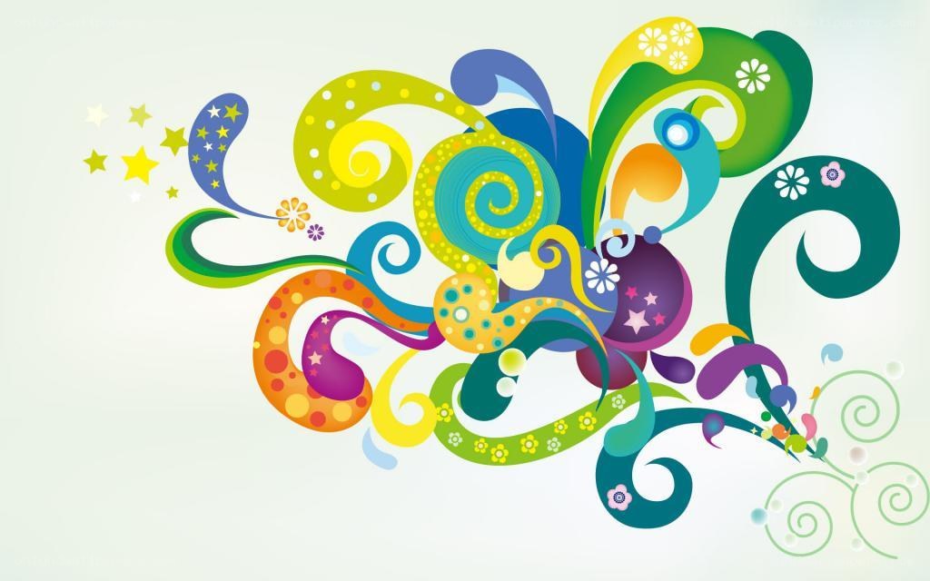 colorful abstract swirls and patterns