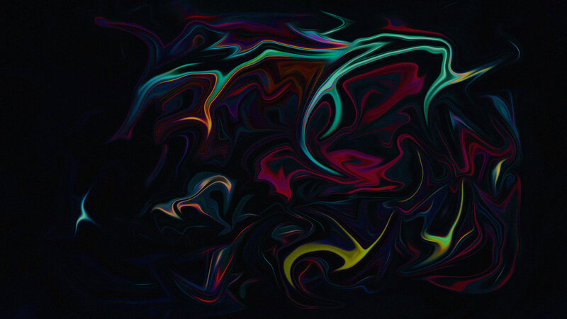 Colorful Abstract Swirls — Black, Dynamic, Light Trails