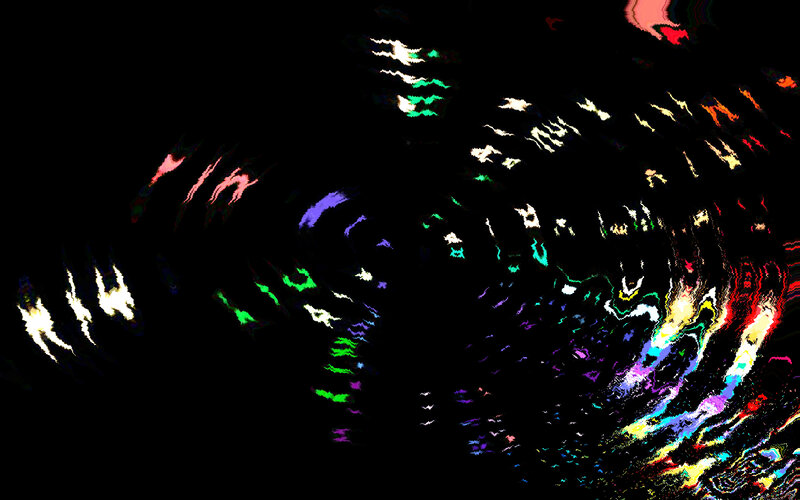 Colorful Abstract Swirls — Black