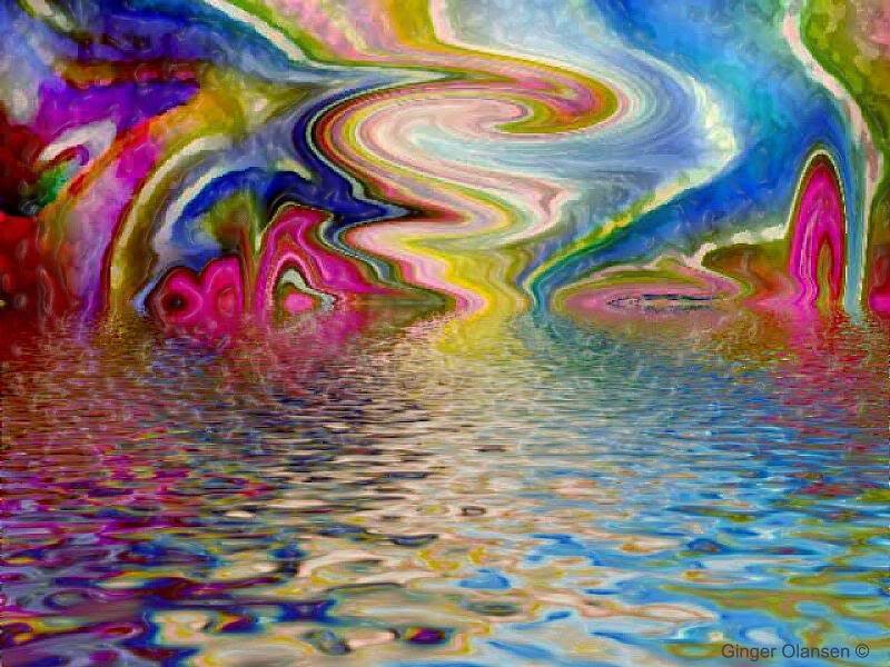Colorful Abstract Swirls — Blue, Dreamy