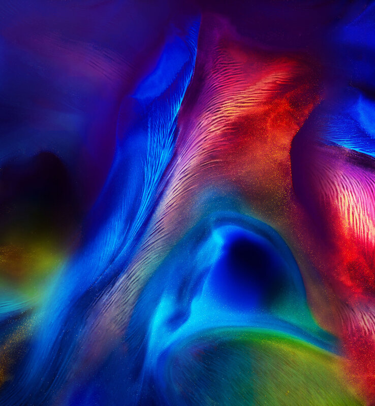 Colorful Abstract Swirls — Blue, Dynamic, Light, Particles