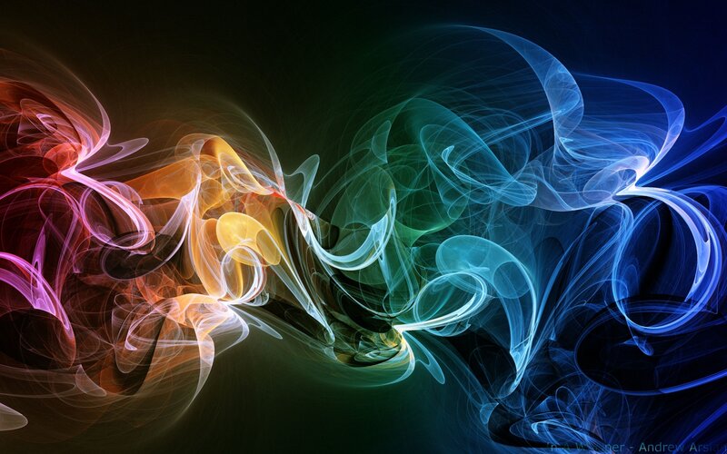 Colorful Abstract Swirls — Blue, Dynamic, Smoke