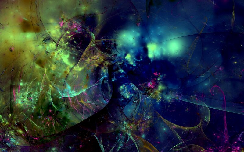 Colorful Abstract Swirls — Blue, Ethereal