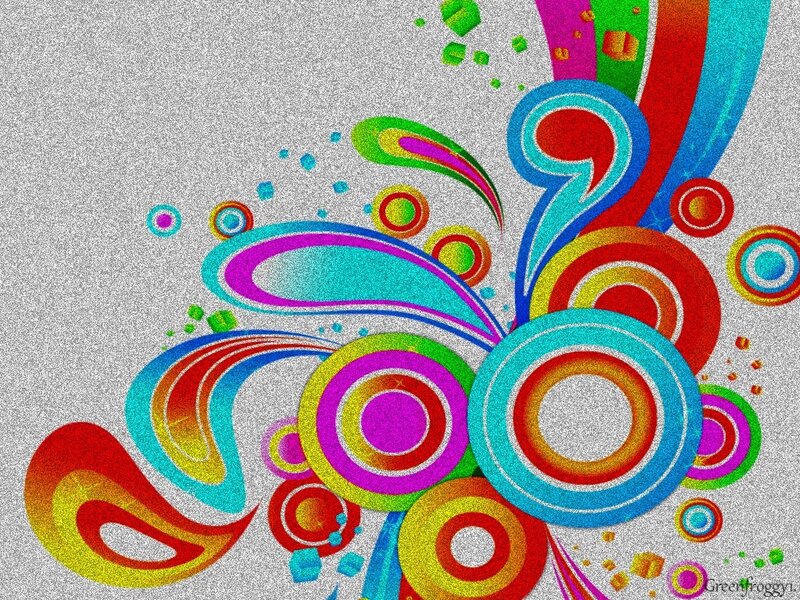Colorful Abstract Swirls — Blue, Vibrant, Circles