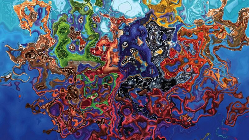 Colorful Abstract Swirls — Blue, Vibrant, Colors