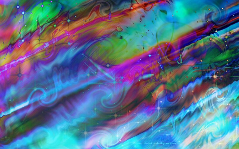 Colorful Abstract Swirls — Blue, Vibrant, Digital Art