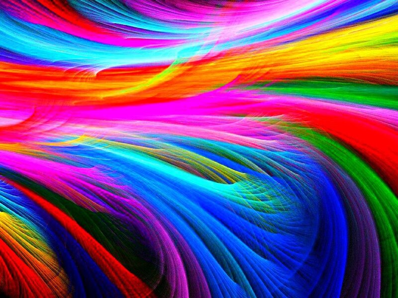 Colorful Abstract Swirls — Blue, Vibrant, Lines