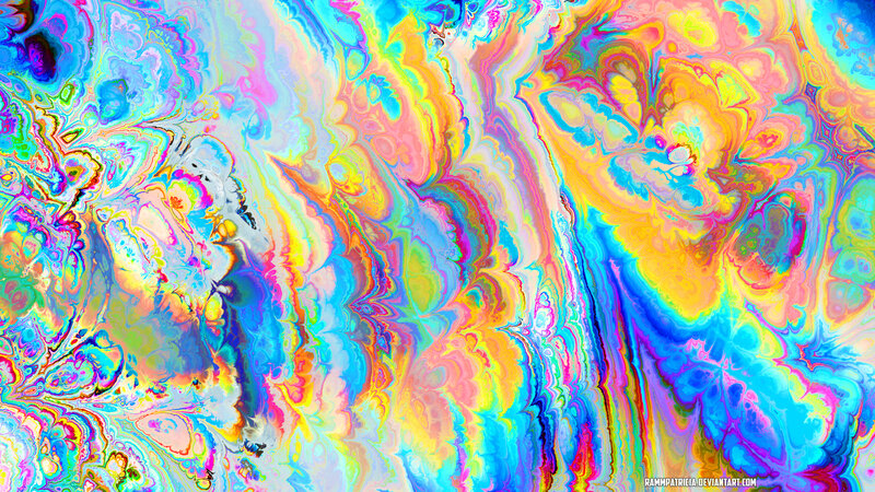 Colorful Abstract Swirls — Blue, Vibrant, Paint