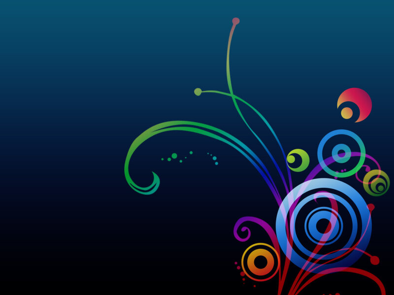 Colorful Abstract Swirls — Blue, Vibrant