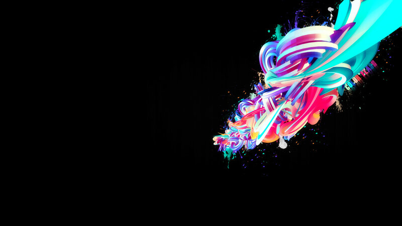 Colorful Abstract Swirls — Cyan