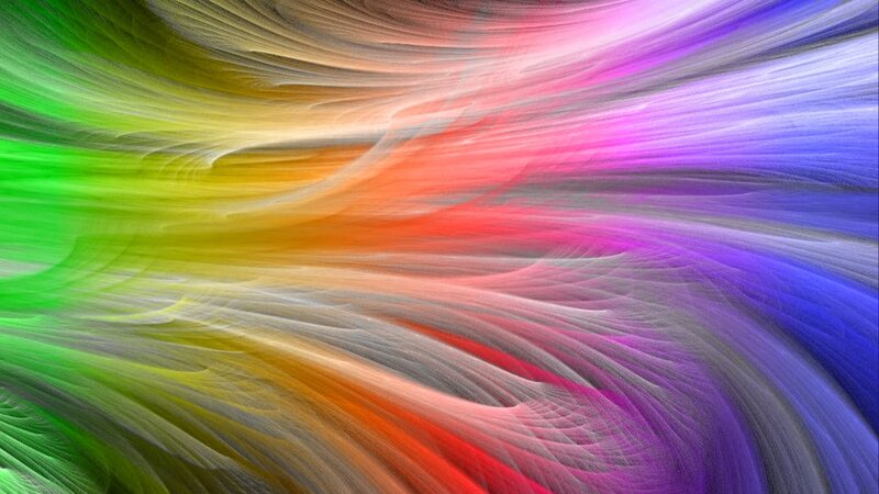 Colorful Abstract Swirls — Green, Dynamic, Lines