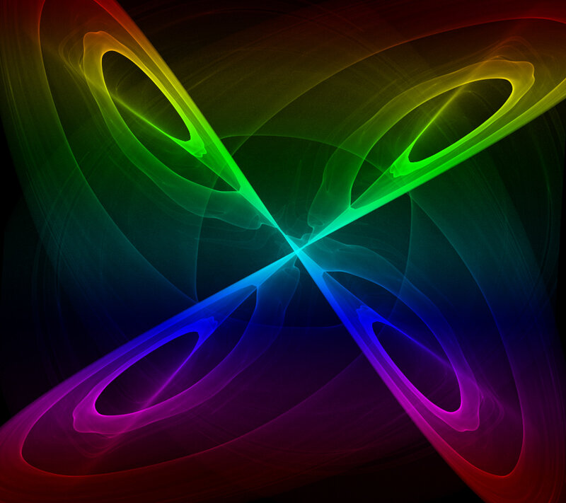 Colorful Abstract Swirls — Green, Dynamic