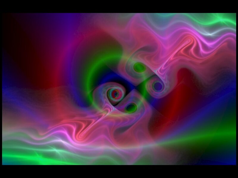 Colorful Abstract Swirls — Green, Hypnotic