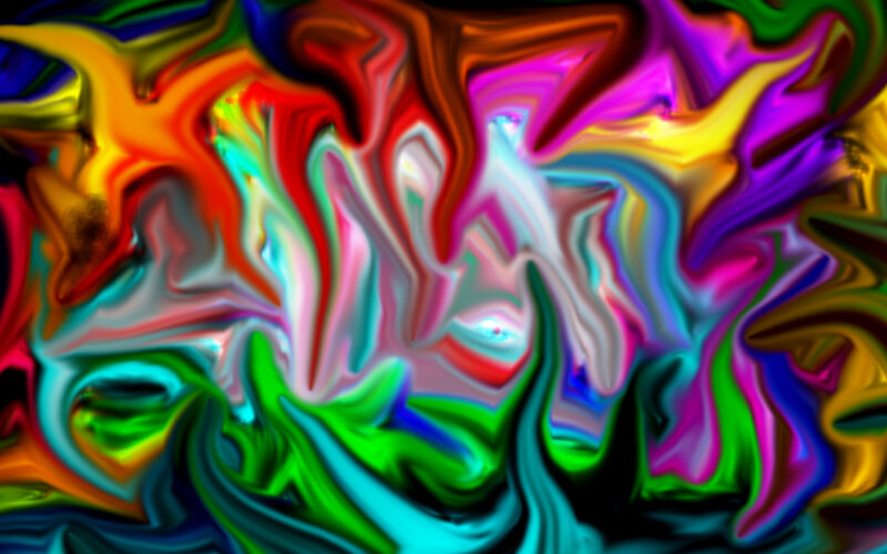 Colorful Abstract Swirls — Green, Vibrant, Colors