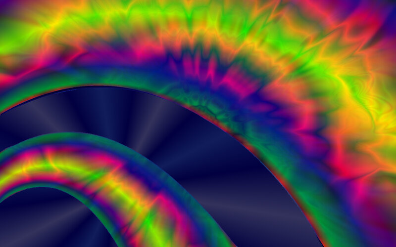 Colorful Abstract Swirls — Green, Vibrant, Curves