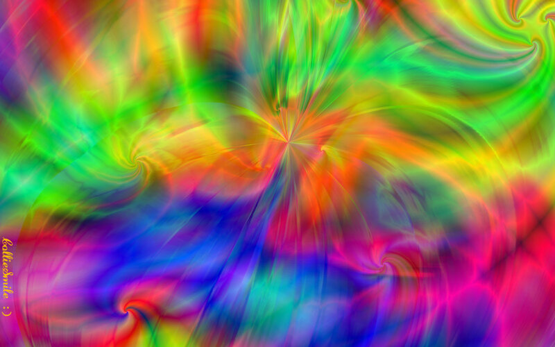 Colorful Abstract Swirls — Green, Vibrant, Light Rays