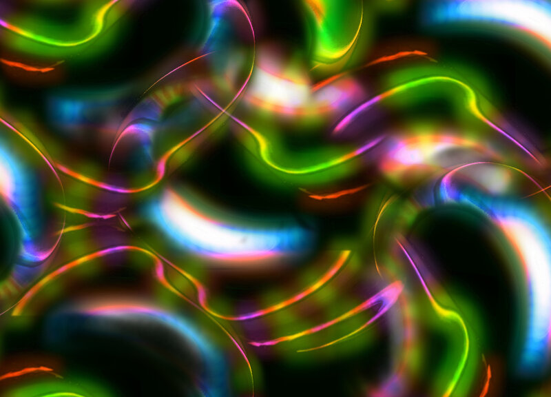 Colorful Abstract Swirls — Green, Vibrant, Light Trails