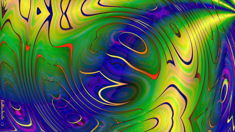 Colorful Abstract Swirls — Green, Vibrant, Lines