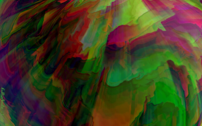 Colorful Abstract Swirls — Green, Vibrant, Rays