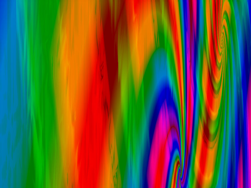 Colorful Abstract Swirls — Green, Vibrant, Waves
