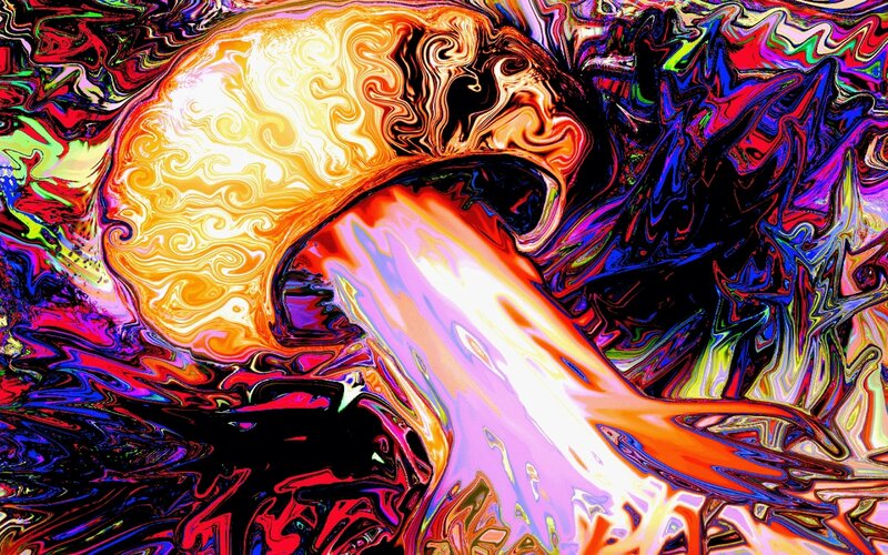 Colorful Abstract Swirls — Orange