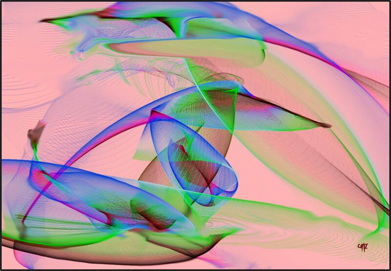 Colorful Abstract Swirls — Pink, Dynamic